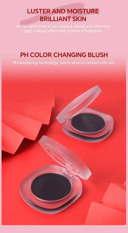 Private Label Color Changing Blush Cream Custom Waterproof Lasting Black Temperature Change Makeup Wholesale  Black-White Box