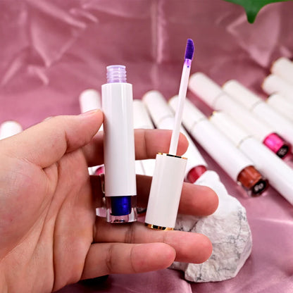 Private Label 105-color Lipgloss White Tube Custom Logo Bulk Makeup Pigment Liquid Glaze Various Matte Metal Color Aurora