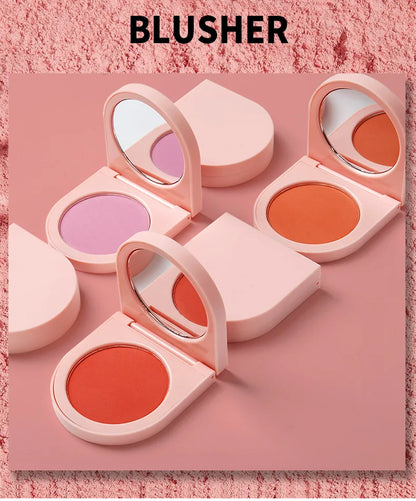 Blush Makeup Palette Custom Logo Mineral Powder Long-lasting Natural Cheek Contour Tint Peach Pink Face Blusher Cosmetics Bulk