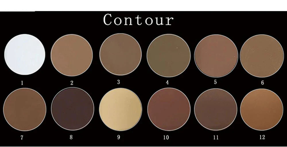 12 Color Monochrome Concealer Pressed Powder Custom Logo Long Lasting Waterproof Brighten Privatae Label Makeup White Package