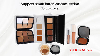 Custom Bulk 4-color Concealer Cream Private Label Moisturizer Long-lasting Contouring Palette Full Coverage Makeup Black White