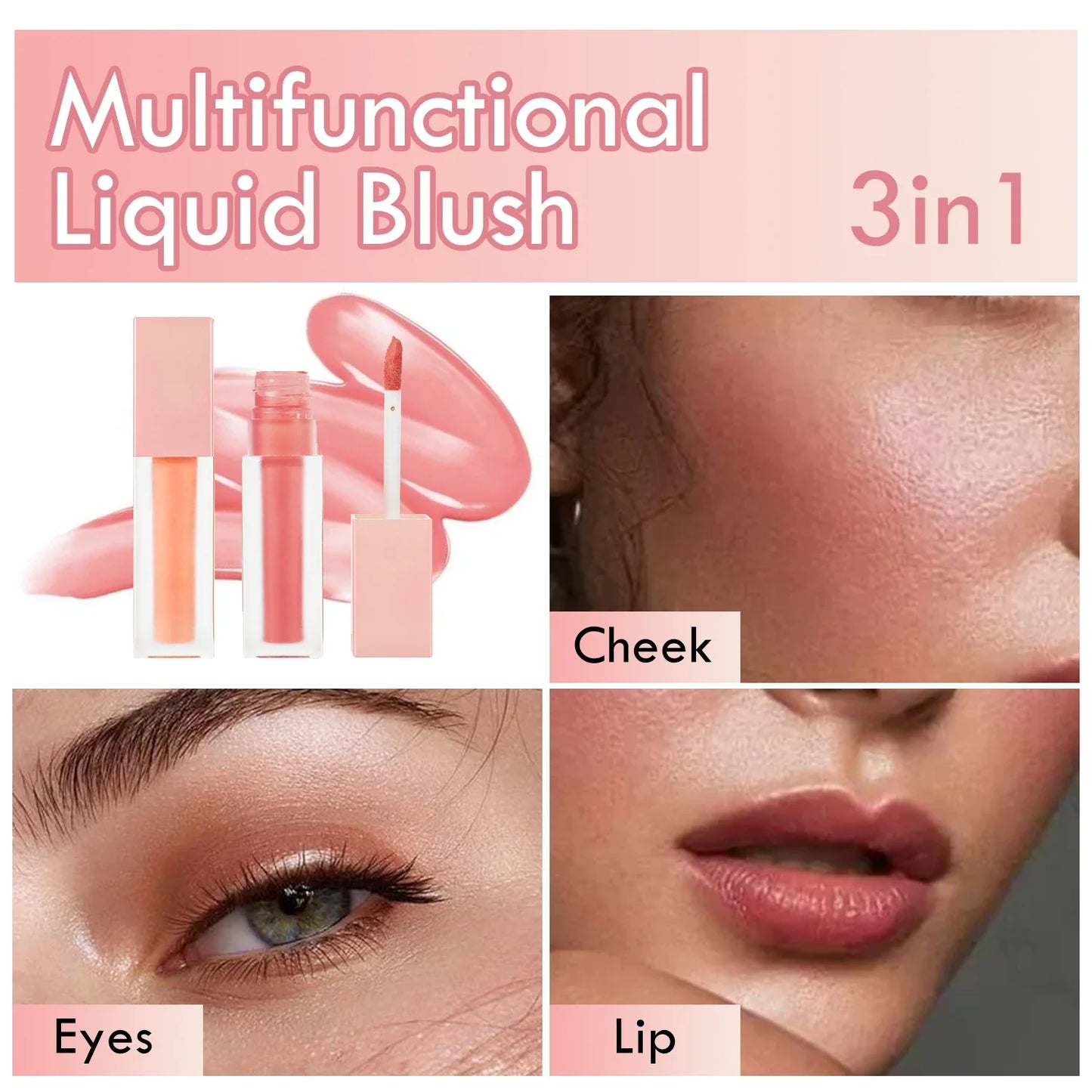 Liquid Blush 8 Color Natural Long-lasting Makeup Cream Blush Private Label No Logo